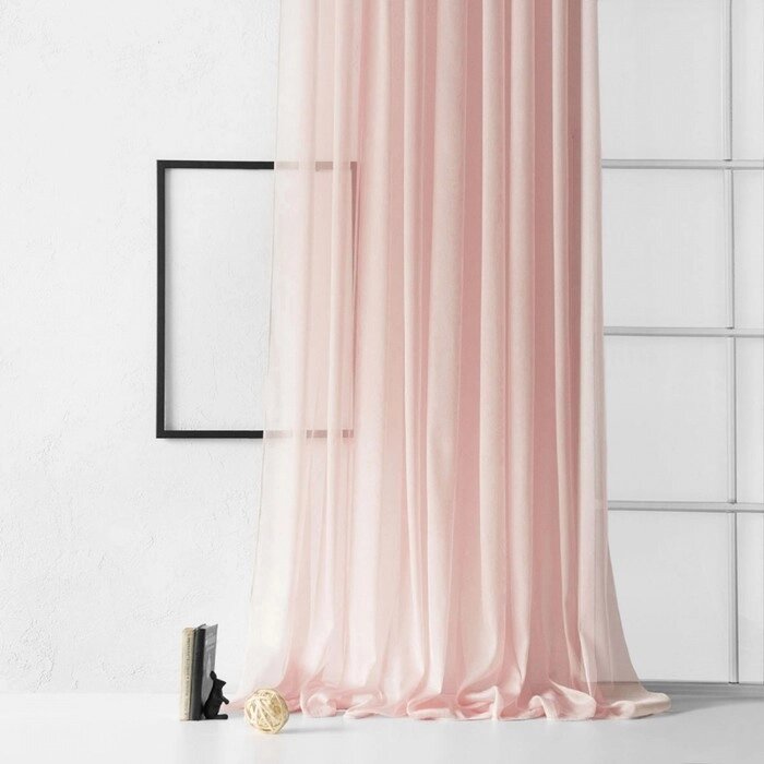 Портьера "Лоунли", размер 500 х 270 см, цвет розовый от компании Интернет-гипермаркет «MOLL» - фото 1