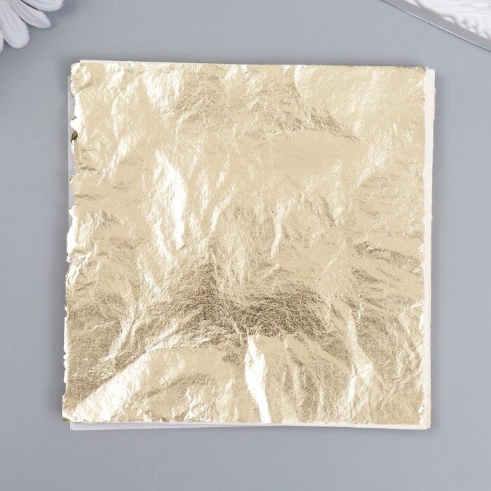 Поталь для декорирования набор 100 листов "Золото" 14х14 см от компании Интернет-гипермаркет «MOLL» - фото 1