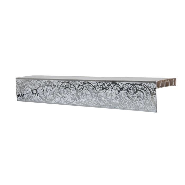 Потолочный карниз двухрядный "Цезарь Вензель", 220 см, цвет серебро светло-серый от компании Интернет-гипермаркет «MOLL» - фото 1