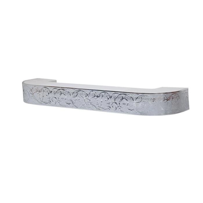 Потолочный карниз трёхрядный "Вензель", 160 см, цвет серебро светло-серый от компании Интернет-гипермаркет «MOLL» - фото 1