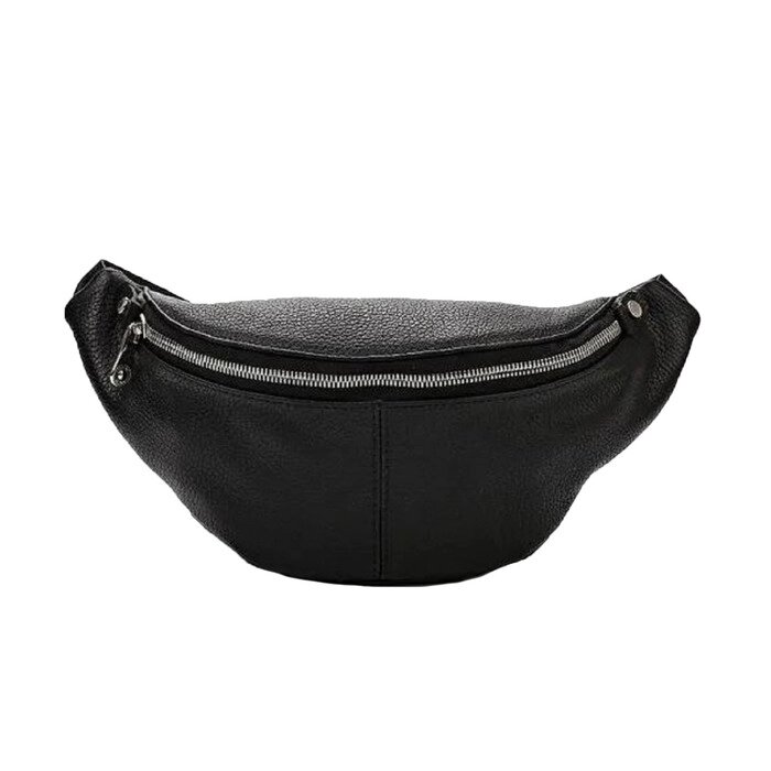 Поясная сумка, отдел на молнии, регулируемый ремень, цвет черный от компании Интернет-гипермаркет «MOLL» - фото 1