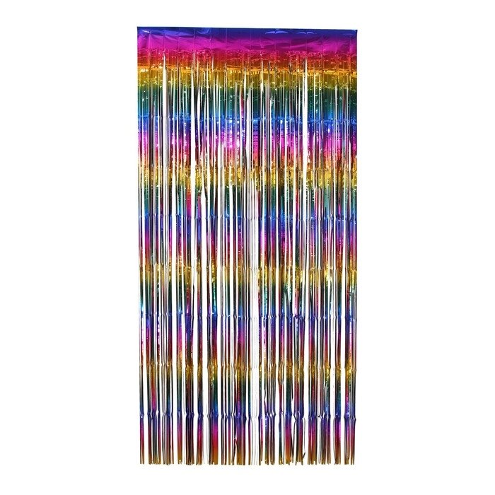 Празднечный занавес "Дождик" размер 200х100, цвет радужный от компании Интернет-гипермаркет «MOLL» - фото 1