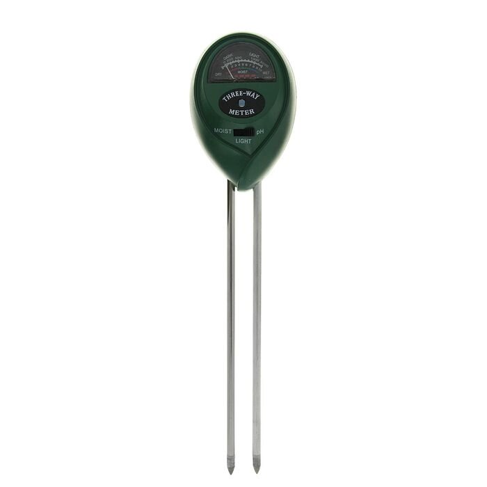 Прибор для измерения LuazON, влажность/pH/кислотность/освещенность почвы, зеленый от компании Интернет-гипермаркет «MOLL» - фото 1