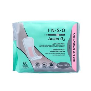 Прокладки ежедневные "INSO" Anion O2, 60 шт