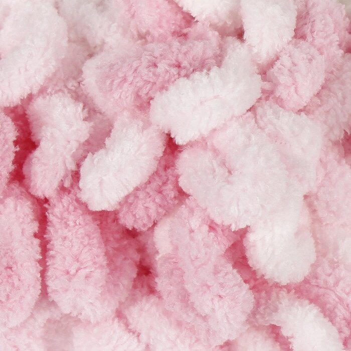 Пряжа "Puffy color" 100 % микрополиэстер 9м/100г  (5863 розово-белый) от компании Интернет-гипермаркет «MOLL» - фото 1