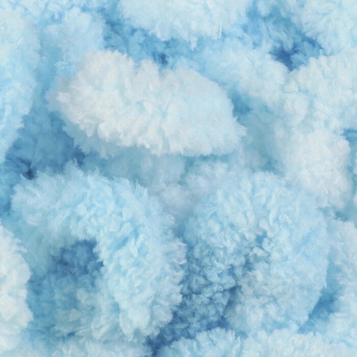 Пряжа "Puffy color" 100 % микрополиэстер 9м/100г  (5924 голубой) от компании Интернет-гипермаркет «MOLL» - фото 1