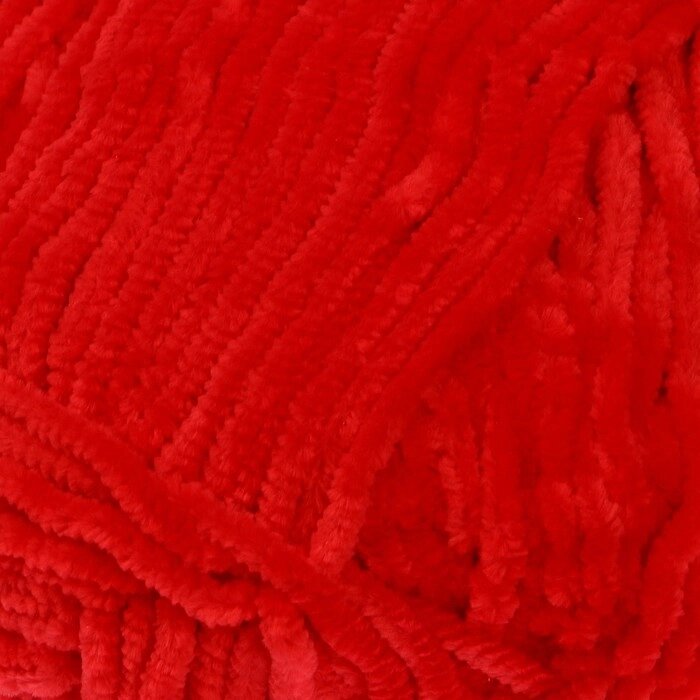 Пряжа "Velour" 100% микрополиэстер 170м/100г (846 красный) от компании Интернет-гипермаркет «MOLL» - фото 1
