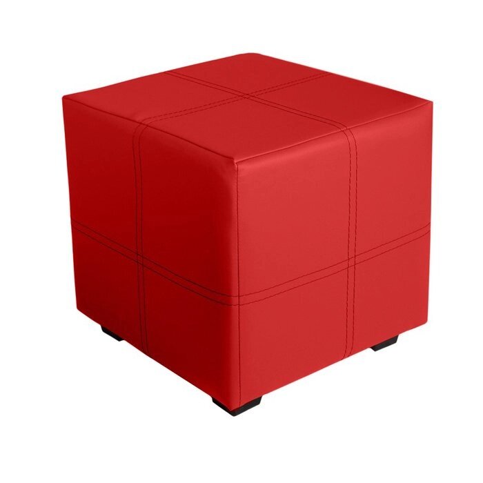 Пуф квадратный Марио 400х400х380 Красный от компании Интернет-гипермаркет «MOLL» - фото 1