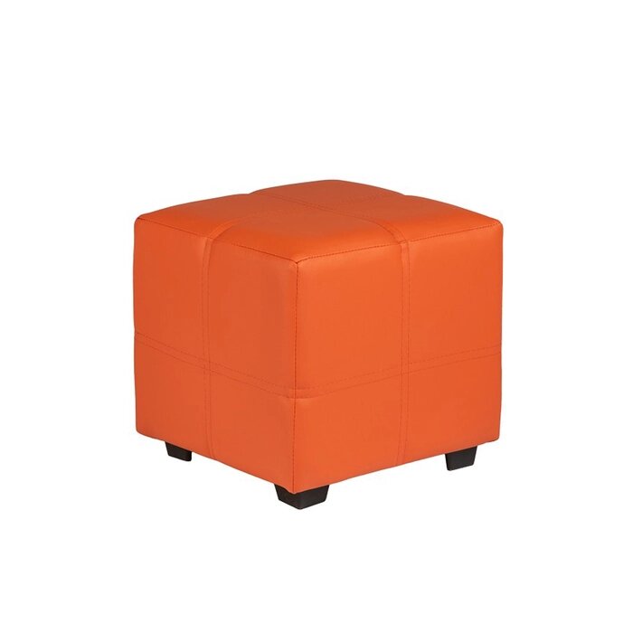Пуф квадратный Марио 400х400х380 Оранжевый от компании Интернет-гипермаркет «MOLL» - фото 1