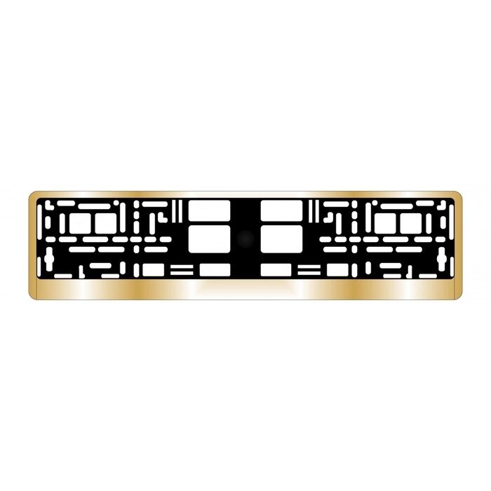 Рамка для автомобильного номера AVS RN-13 хром, золото от компании Интернет-гипермаркет «MOLL» - фото 1