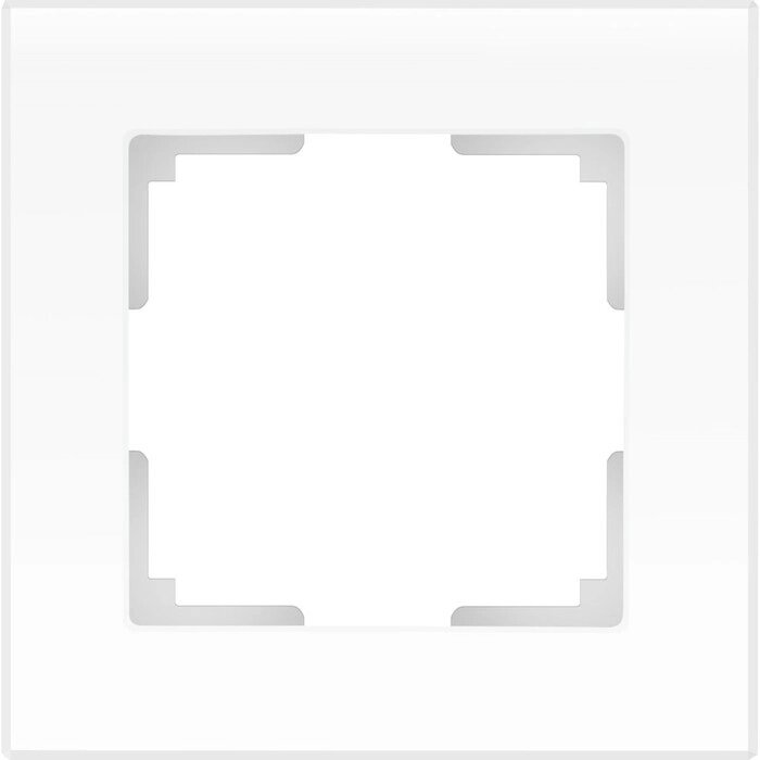 Рамка на 1 пост  WL01-Frame-01, цвет белый матовый, материал стекло от компании Интернет-гипермаркет «MOLL» - фото 1