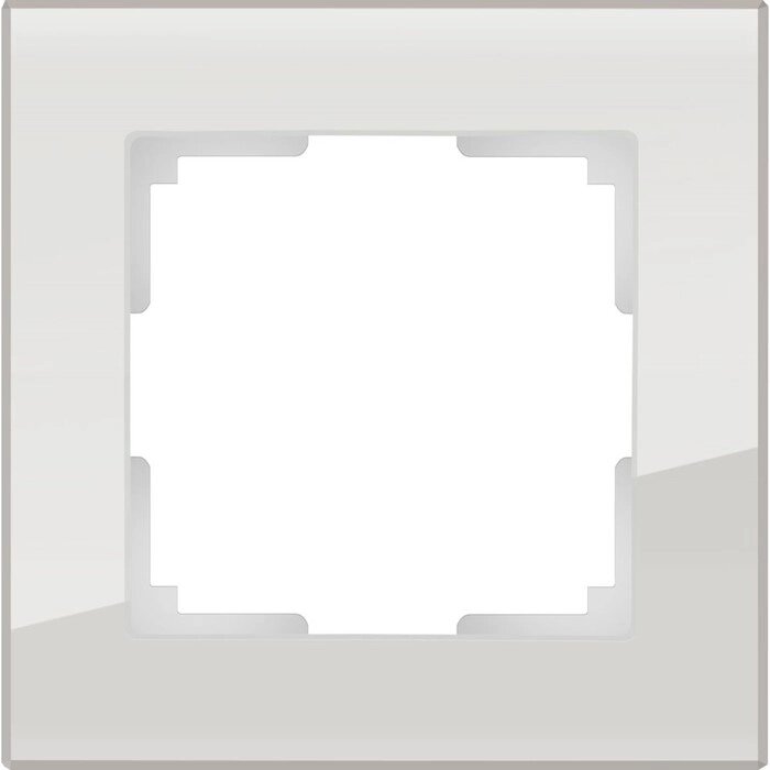 Рамка на 1 пост  WL01-Frame-01, цвет дымчатый, материал стекло от компании Интернет-гипермаркет «MOLL» - фото 1
