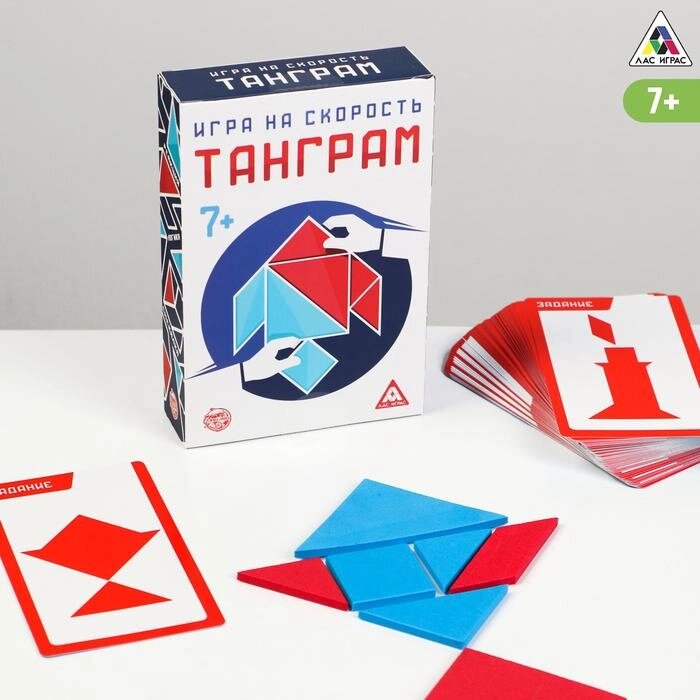 Развивающая игра-головоломка "Танграм" на скорость, 7+ от компании Интернет-гипермаркет «MOLL» - фото 1