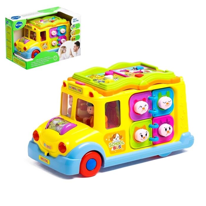 Развивающая игрушка "Автобус", световой и звуковой эффект от компании Интернет-гипермаркет «MOLL» - фото 1