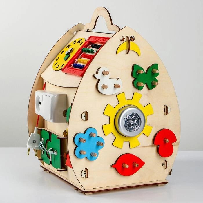 Развивающая игрушка Бизиборд "Солнечный домик" от компании Интернет-гипермаркет «MOLL» - фото 1