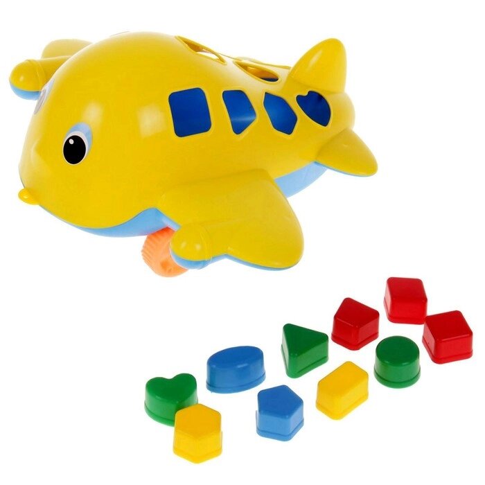 Развивающая игрушка "Самолёт Кит" с сортером от компании Интернет-гипермаркет «MOLL» - фото 1