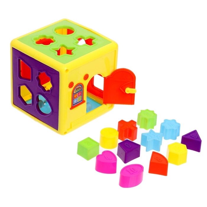 Развивающая игрушка сортер-каталка "Домик", цвета МИКС от компании Интернет-гипермаркет «MOLL» - фото 1