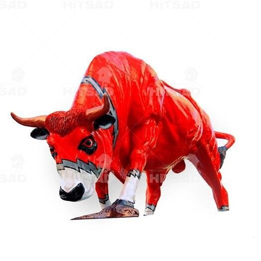 Рекламная фигура Бык красный от компании Интернет-гипермаркет «MOLL» - фото 1