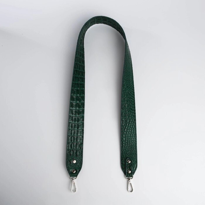Ремень для сумки В-9, никель  TEXTURA, 100 зеленый змея от компании Интернет-гипермаркет «MOLL» - фото 1