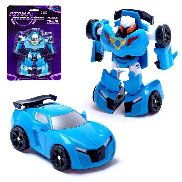 Робот "Автобот", трансформируется, цвет синий от компании Интернет-гипермаркет «MOLL» - фото 1