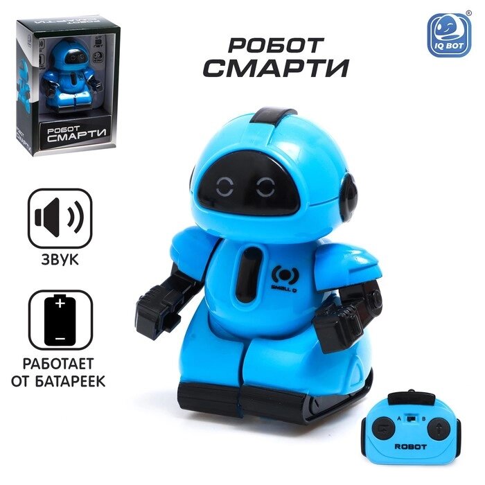 Робот радиоуправляемый "Минибот", световые эффекты, цвет синий от компании Интернет-гипермаркет «MOLL» - фото 1