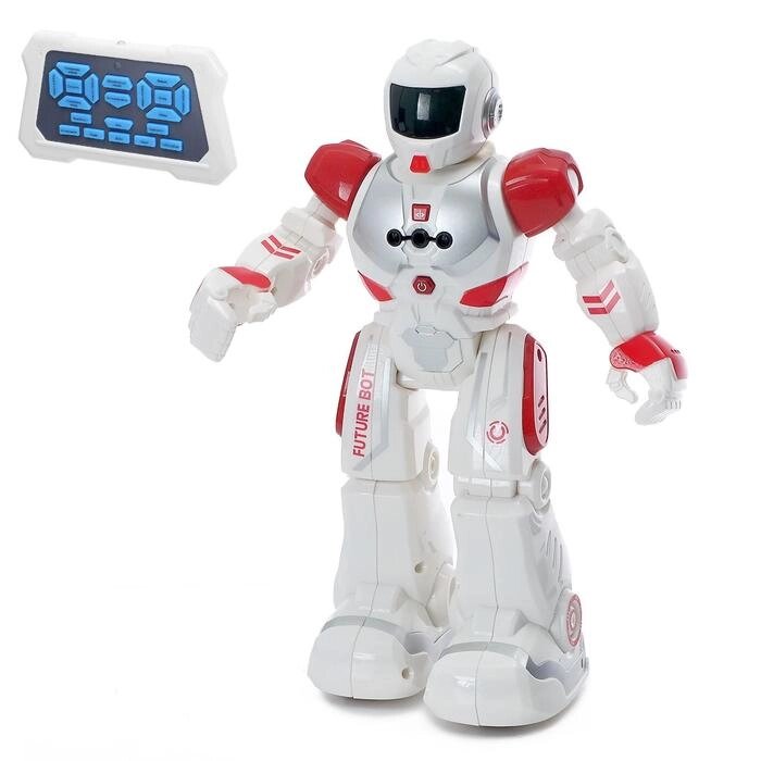 Робот радиоуправляемый  "Смарт бот", ходит, свет и звук, русский чип, цвет красный от компании Интернет-гипермаркет «MOLL» - фото 1