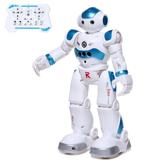 Робот "Робо-друг", с дистанционным и сенсорным управлением, русский чип, цвет синий от компании Интернет-гипермаркет «MOLL» - фото 1