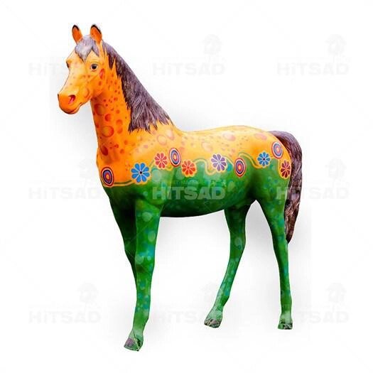 Ростовая фигура Конь желто-зелёный от компании Интернет-гипермаркет «MOLL» - фото 1