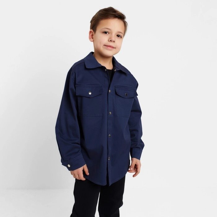 Рубашка джинсовая детская KAFTAN р. 28 (86-92 см), синий от компании Интернет-гипермаркет «MOLL» - фото 1