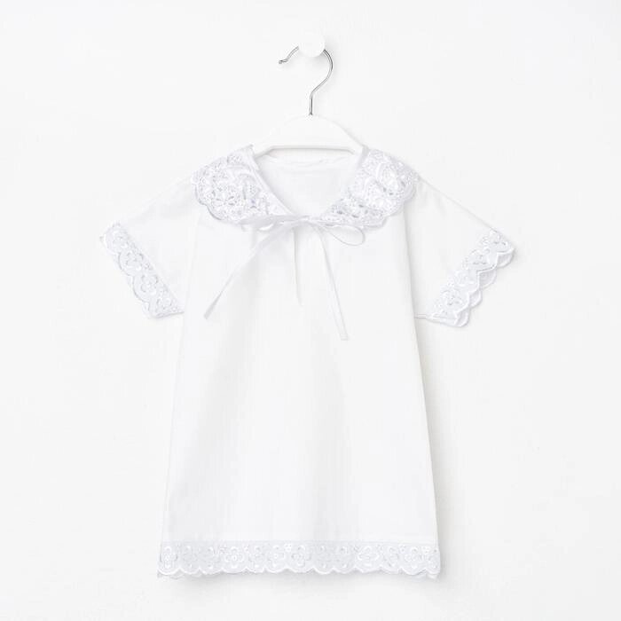 Рубашка крестильная для девочки, рост 74-80 см, цвет белый К7/1 от компании Интернет-гипермаркет «MOLL» - фото 1