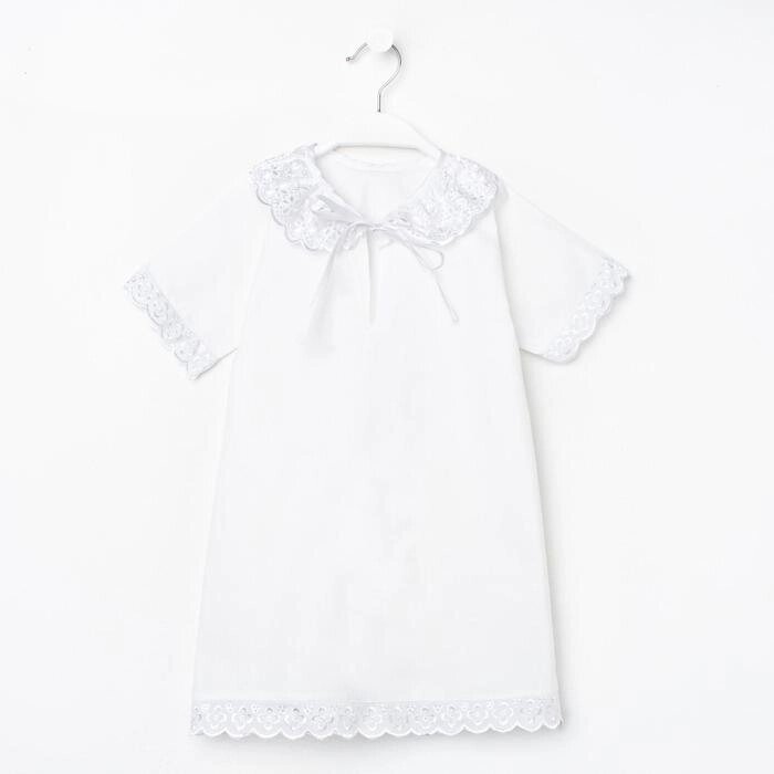 Рубашка крестильная для девочки, рост 86-92 см, цвет белый К7/2 от компании Интернет-гипермаркет «MOLL» - фото 1