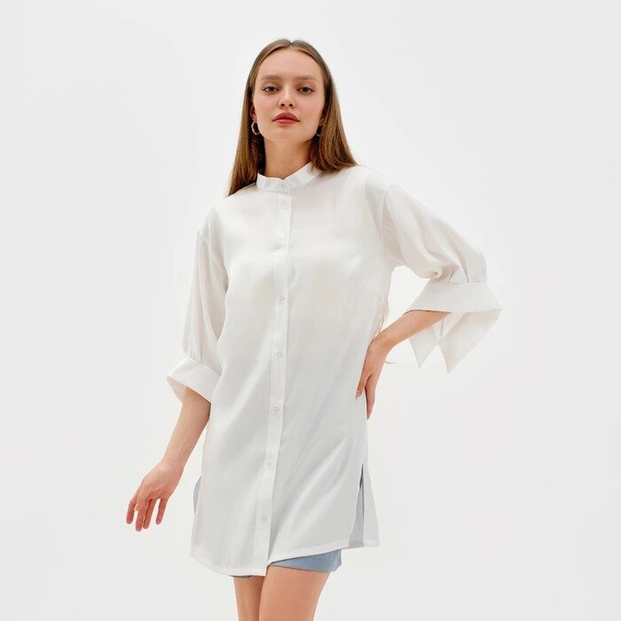 Рубашка женская MINAKU: Casual collection цвет молочный, р-р 42 от компании Интернет-гипермаркет «MOLL» - фото 1
