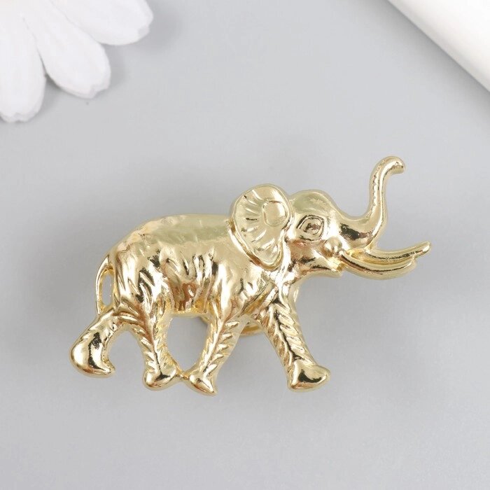 Ручка для шкатулки металл "Индийский слон" золото 3,3х5,8 см от компании Интернет-гипермаркет «MOLL» - фото 1
