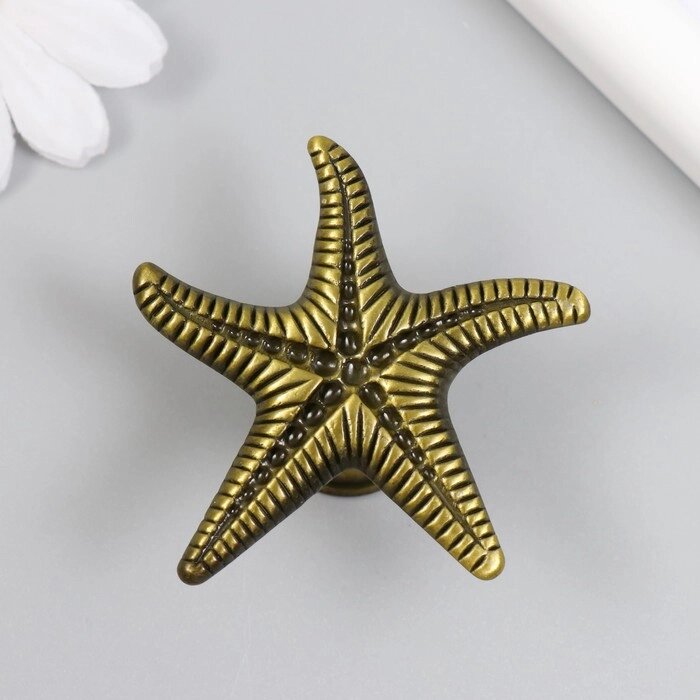Ручка для шкатулки металл "Морская звезда" бронза 5,3х5,3х2,3 см от компании Интернет-гипермаркет «MOLL» - фото 1