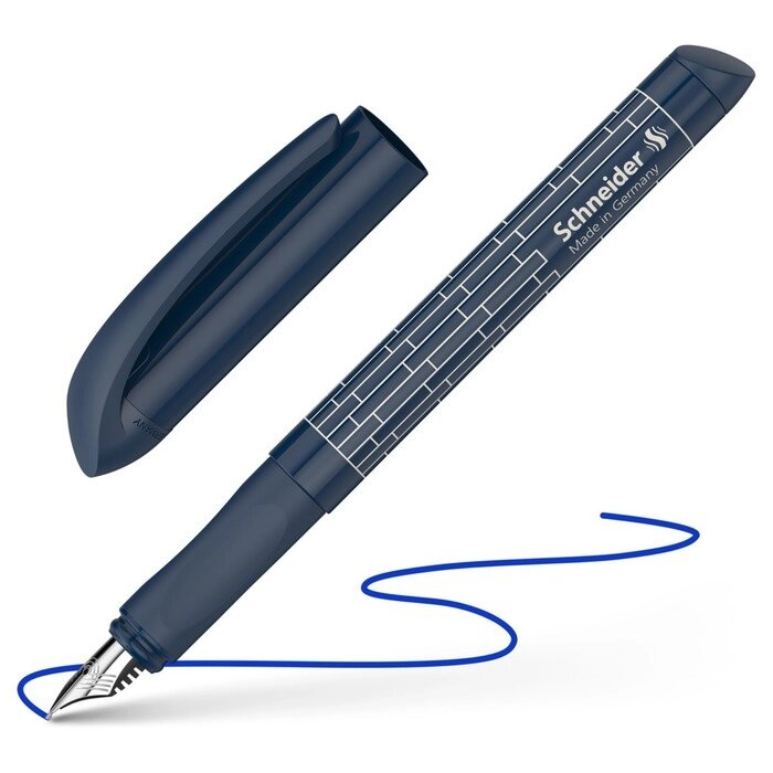 Ручка перьевая Schneider "Easy navy" синяя, 1 картридж, грип, тёмно-синий корпус от компании Интернет-гипермаркет «MOLL» - фото 1
