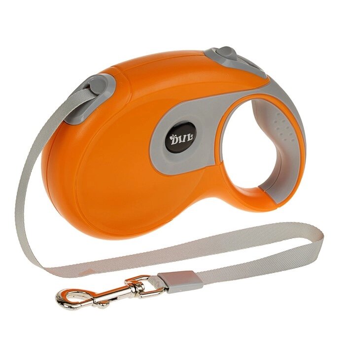 Рулетка DIIL, 8 м, до 50 кг, лента, прорезиненная ручка, оранжевая с серым от компании Интернет-гипермаркет «MOLL» - фото 1