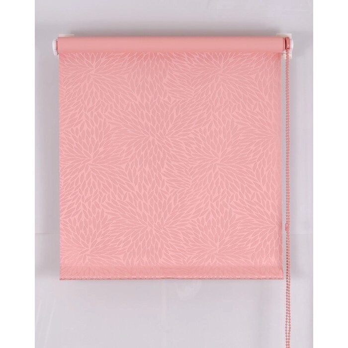 Рулонная штора Blackout, размер 180х160 см, имитация жаккарда "подсолнух", цвет розовый от компании Интернет-гипермаркет «MOLL» - фото 1
