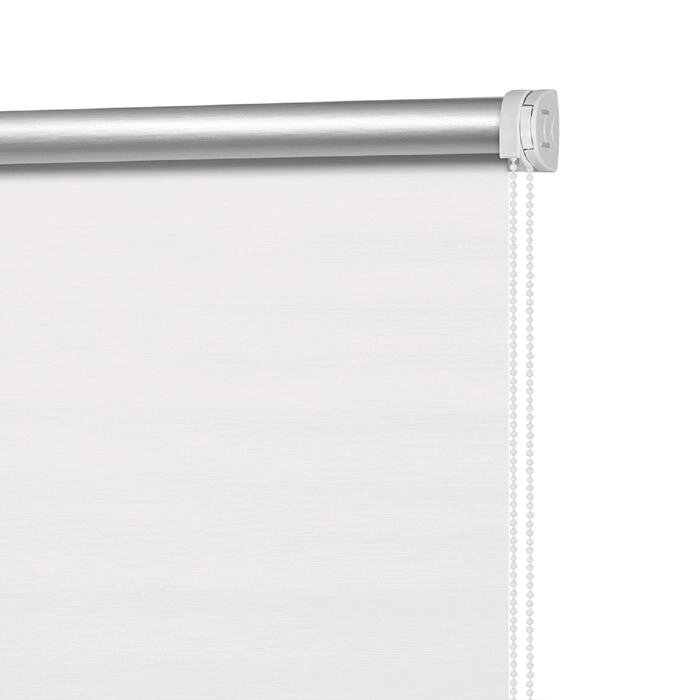 Рулонная штора блэкаут "Штрих белый", 50х160 см, цвет белый от компании Интернет-гипермаркет «MOLL» - фото 1