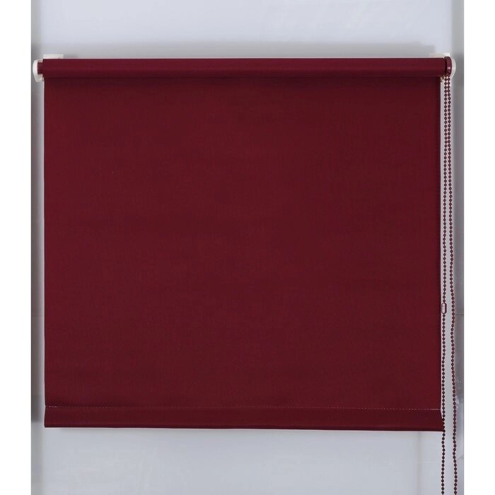 Рулонная штора Магеллан (шторы и фурнитура) "Простая MJ", размер 65160 см, цвет бордовый от компании Интернет-гипермаркет «MOLL» - фото 1