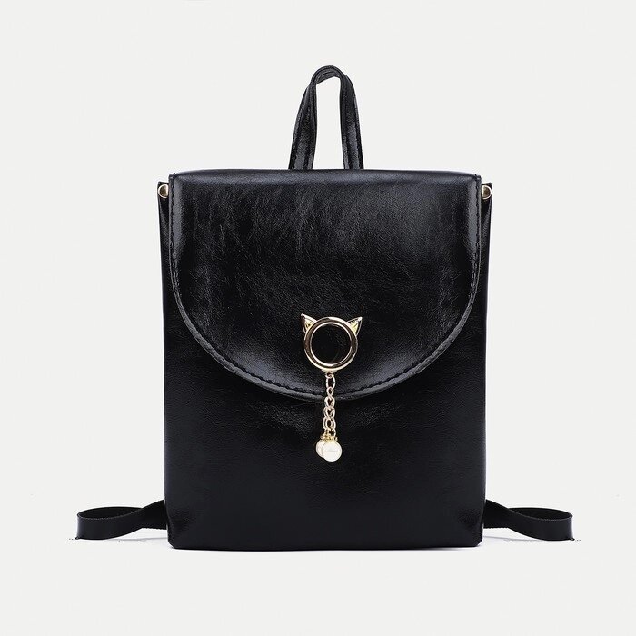 Рюкзак 18,5*5,5*21,5 см, отдел на молнии, черный от компании Интернет-гипермаркет «MOLL» - фото 1