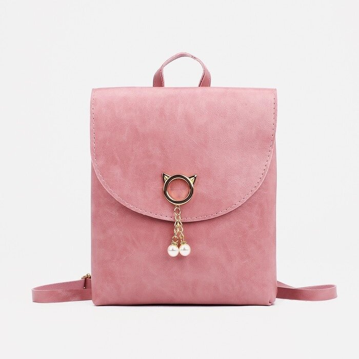 Рюкзак 18,5*5,5*21,5 см, отдел на молнии, розовый от компании Интернет-гипермаркет «MOLL» - фото 1