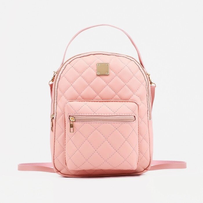 Рюкзак 21*7,5*25 см, отдел на молнии, 1 н/карман, розовый от компании Интернет-гипермаркет «MOLL» - фото 1