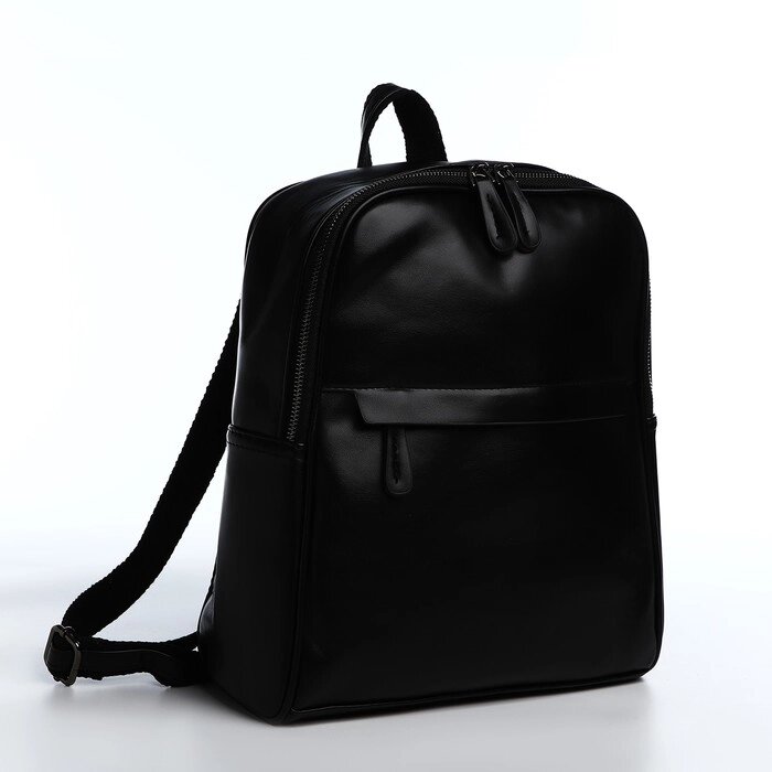 Рюкзак Аллиум, 27*9,5*32 см, отд на молнии, 2 н/кармана, черный от компании Интернет-гипермаркет «MOLL» - фото 1