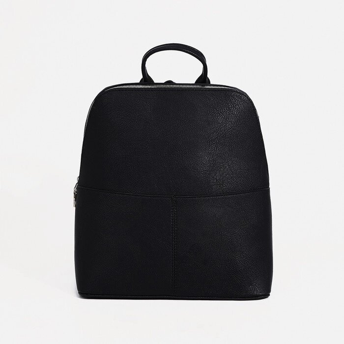 Рюкзак и/к, 26*12*30 см, отд на молнии, н/карман, черный от компании Интернет-гипермаркет «MOLL» - фото 1