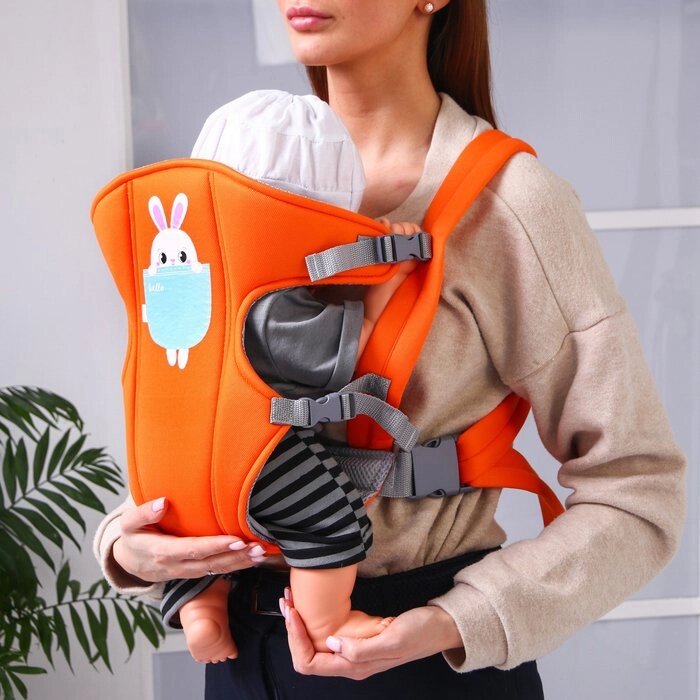 Рюкзак-кенгуру для малыша "Зайка", от 3 до 10 кг от компании Интернет-гипермаркет «MOLL» - фото 1