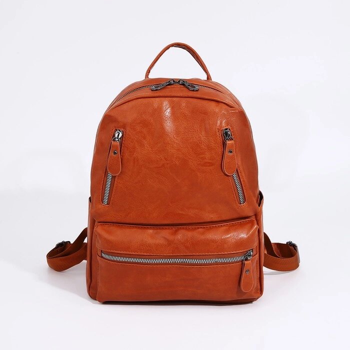 Рюкзак молод, 26*13*33 см, отдел на молнии, 3 н/кармана, рыжий от компании Интернет-гипермаркет «MOLL» - фото 1