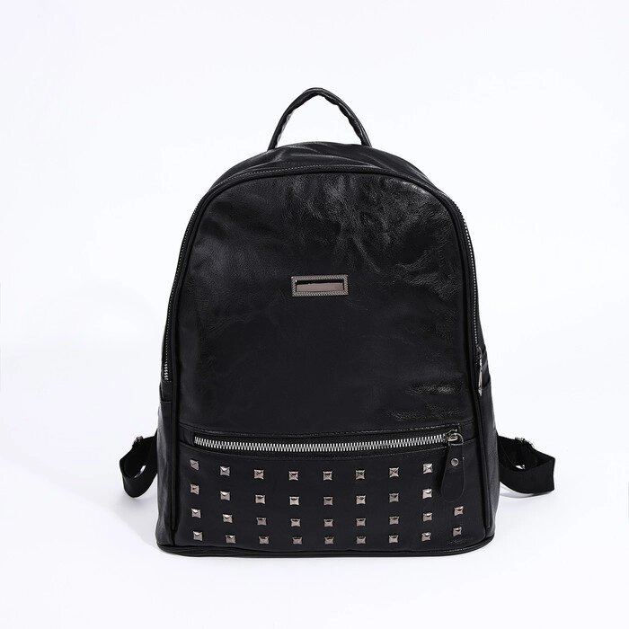 Рюкзак молод, 28*14*32 см, отдел на молнии, 1 н/карман, черный от компании Интернет-гипермаркет «MOLL» - фото 1