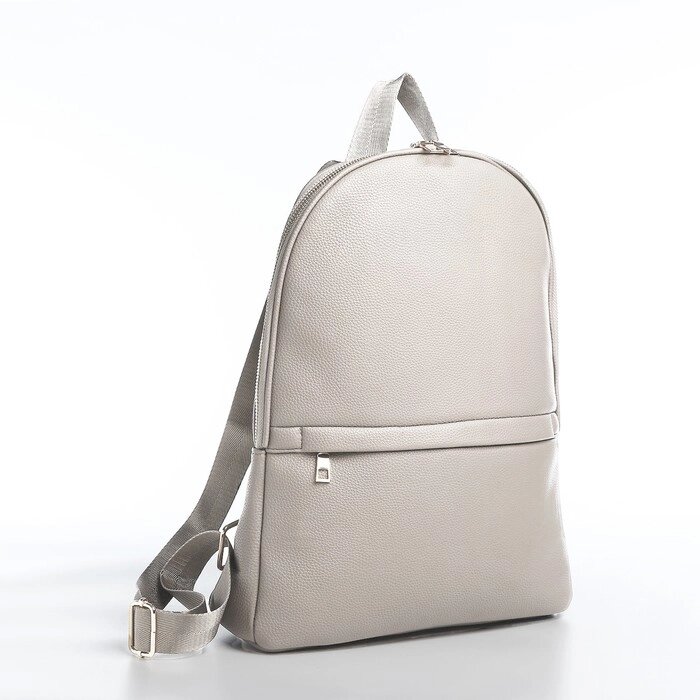 Рюкзак Мона, 30,5*10*36 см, отд на молнии, 2 н/кармана, серый от компании Интернет-гипермаркет «MOLL» - фото 1