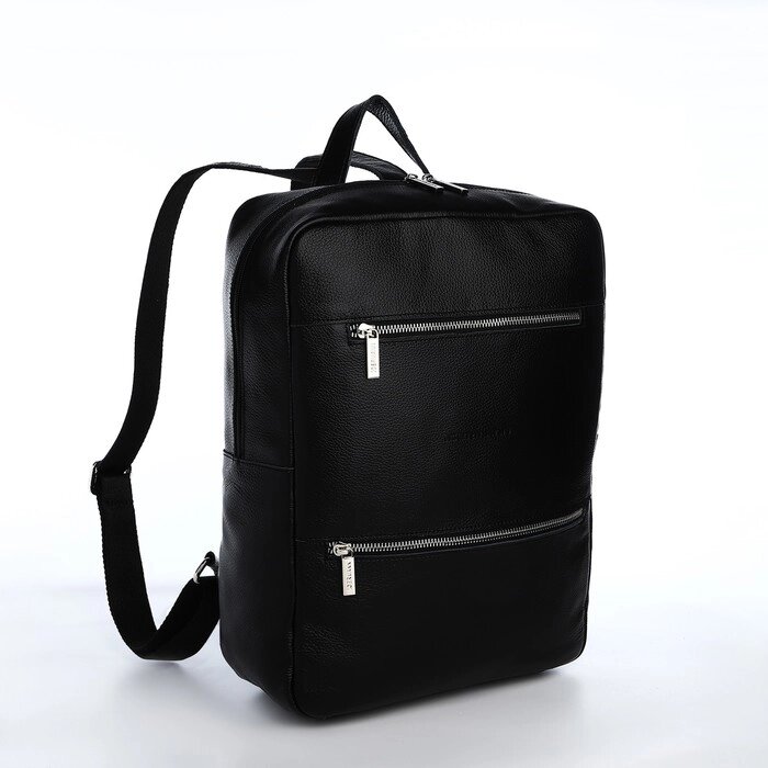 Рюкзак, отдел на молнии, 2 наружных кармана, цвет чёрный от компании Интернет-гипермаркет «MOLL» - фото 1