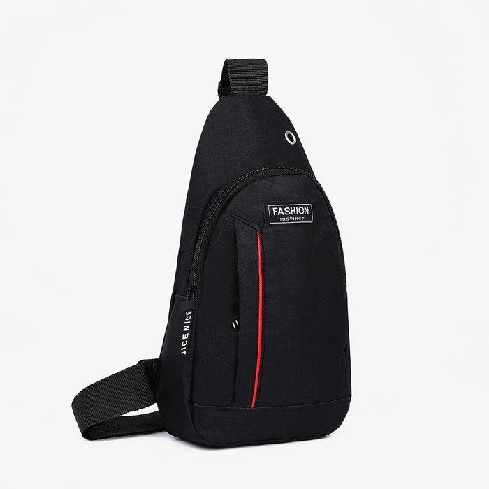 Рюкзак-слинг 16*5,5*30 см, 1 отд на молнии, 1 н/карман, черный от компании Интернет-гипермаркет «MOLL» - фото 1